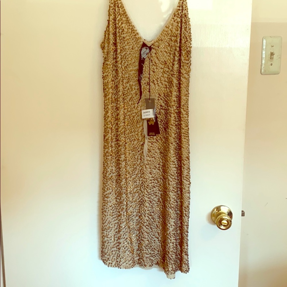 Gold sequined sugar daddy sz L dress